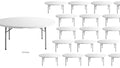 White 72 Inch Round Plastic Folding Table A656779