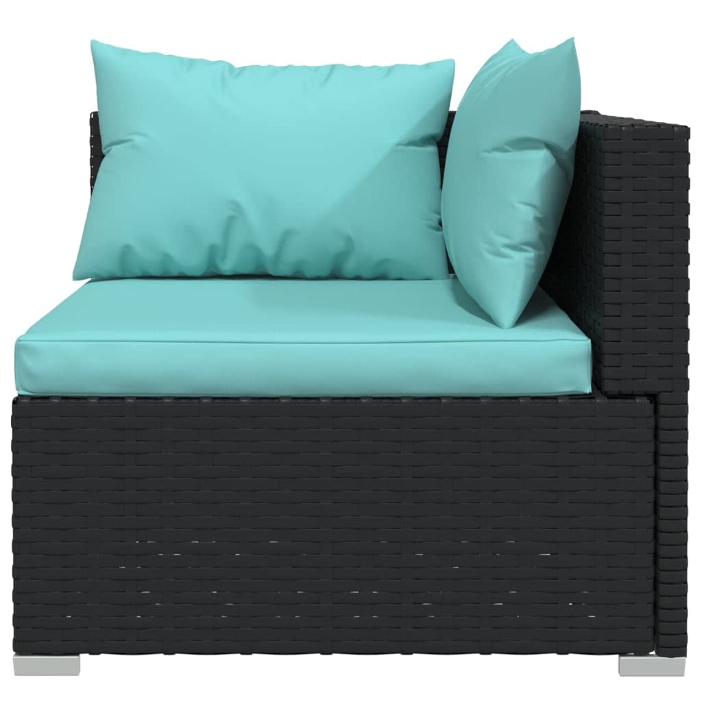 Black 13-Piece PE Rattan Outdoor Sectional Sofa V735576