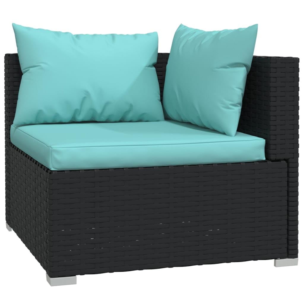 Black 13-Piece PE Rattan Outdoor Sectional Sofa V735576