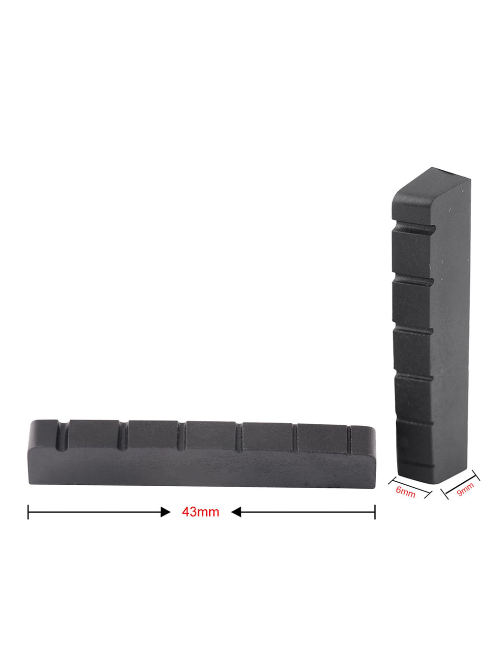 Graphite Guitar Nut 43 x 9 x 6mm 2Pcs V795