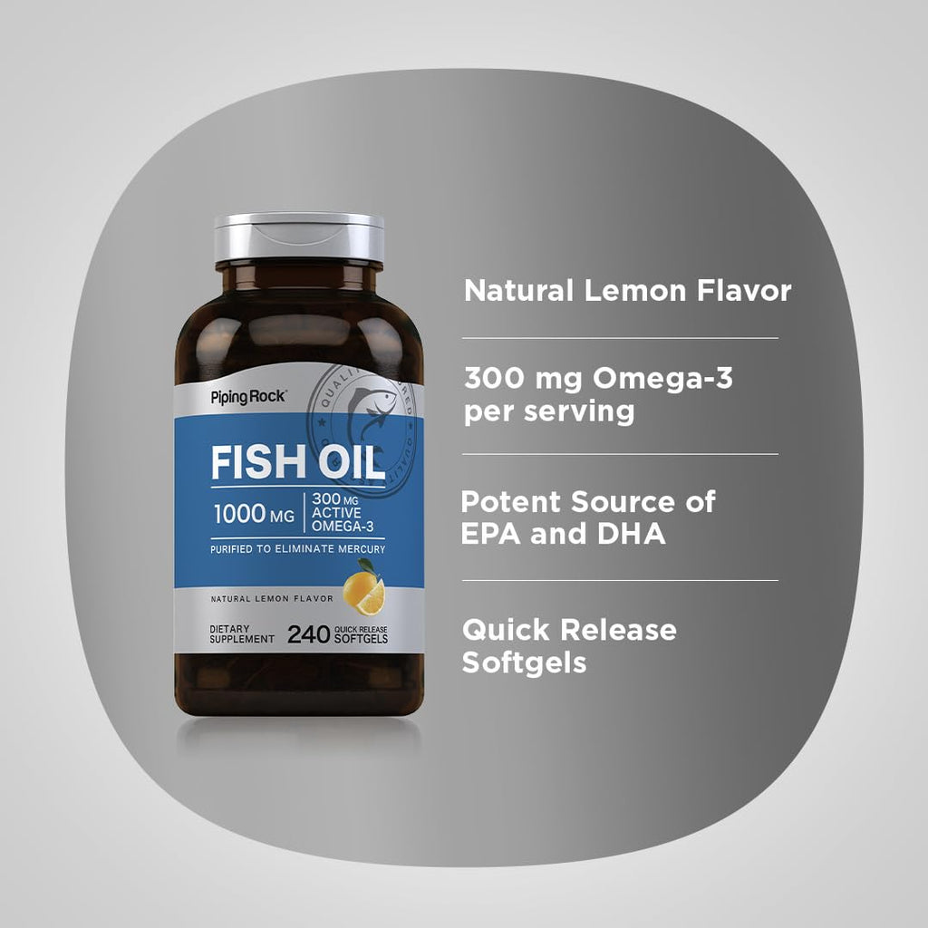 Fish Oil 1000mg 240 Softgels Omega-3 A45866