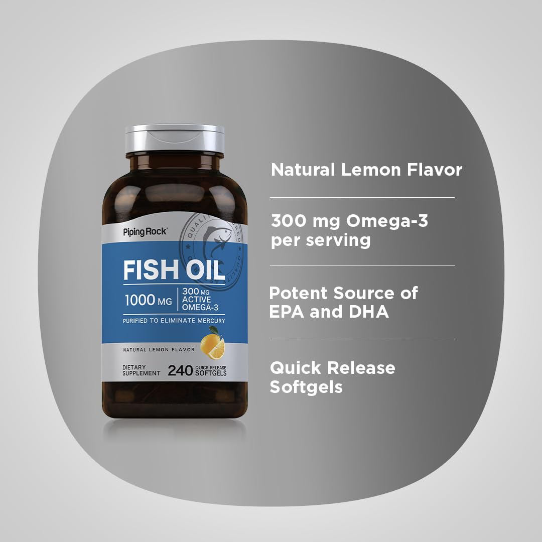 Fish Oil 1000mg 240 Softgels Omega-3 A45866