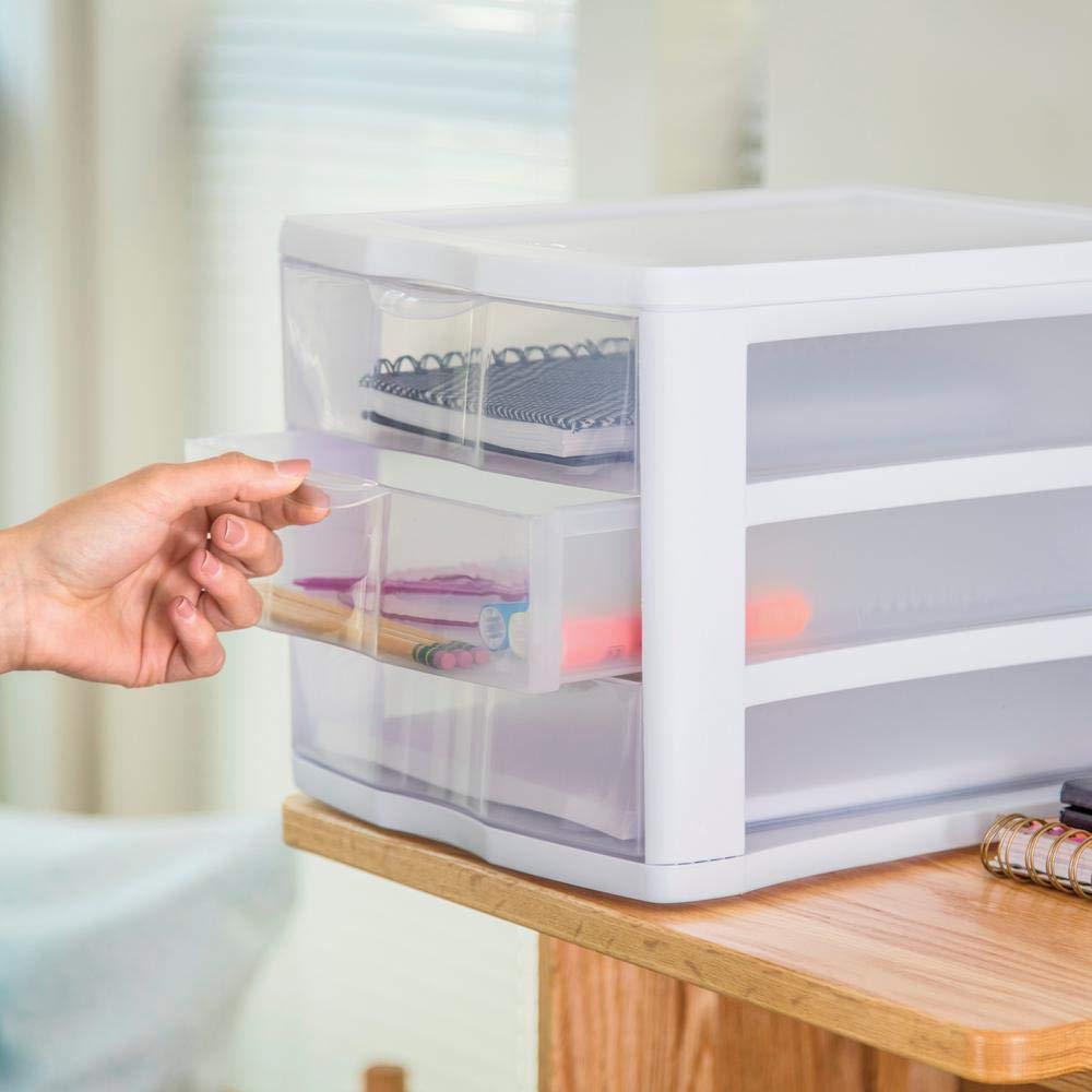 3 Drawer White Organizer N263