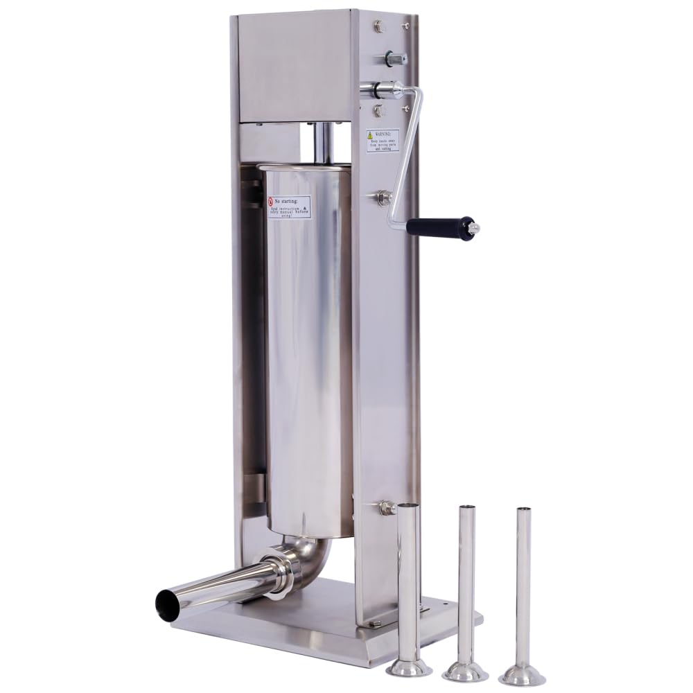 Vertical Stainless Steel Manual Sausage Stuffing Machine with 4 Filling Tubes P5374