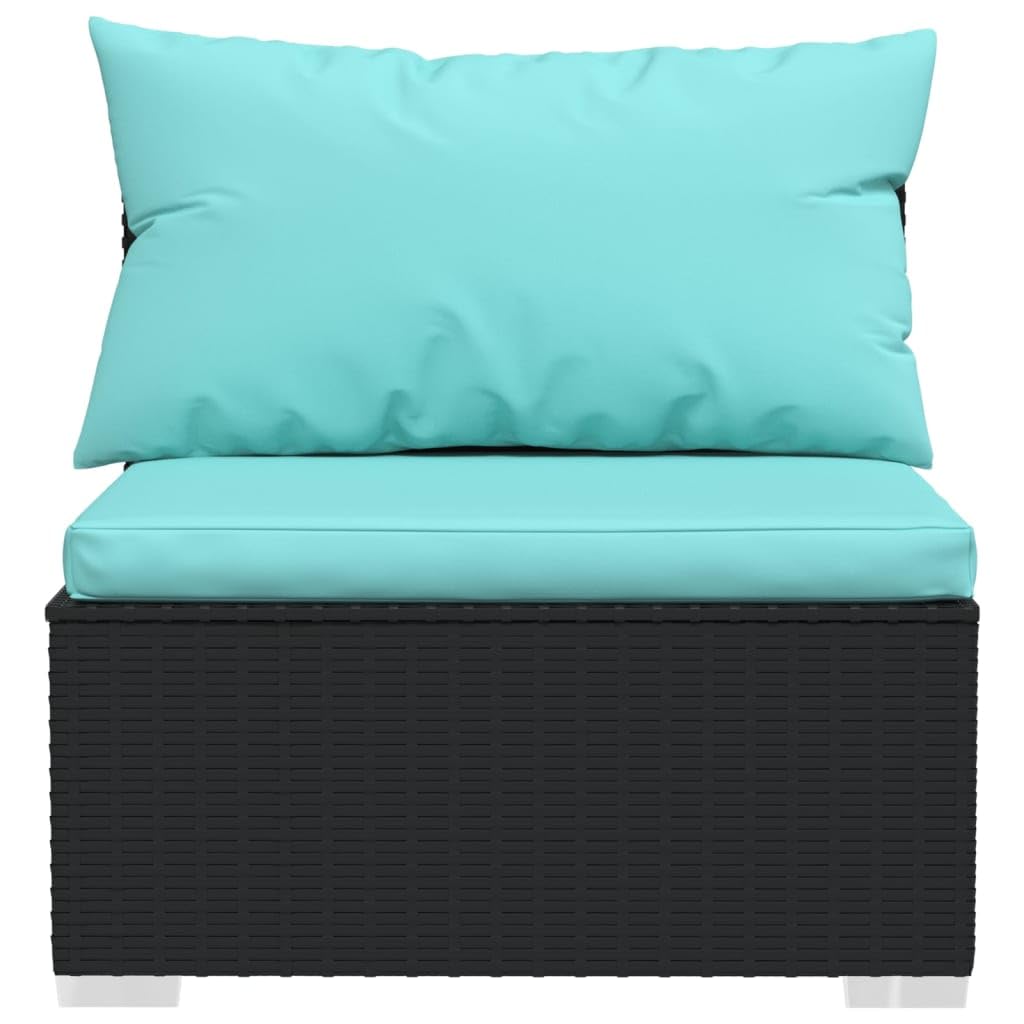 Black 13-Piece PE Rattan Outdoor Sectional Sofa V735576