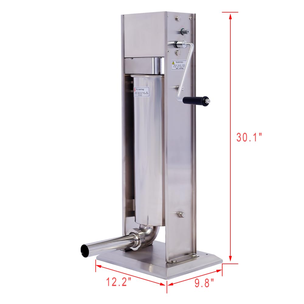 Vertical Stainless Steel Manual Sausage Stuffing Machine with 4 Filling Tubes P5374