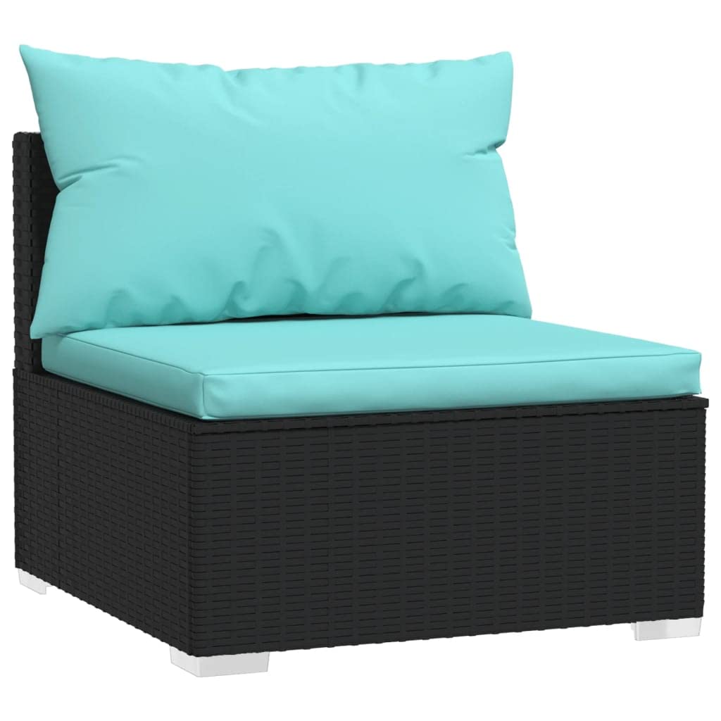 Black 13-Piece PE Rattan Outdoor Sectional Sofa V735576