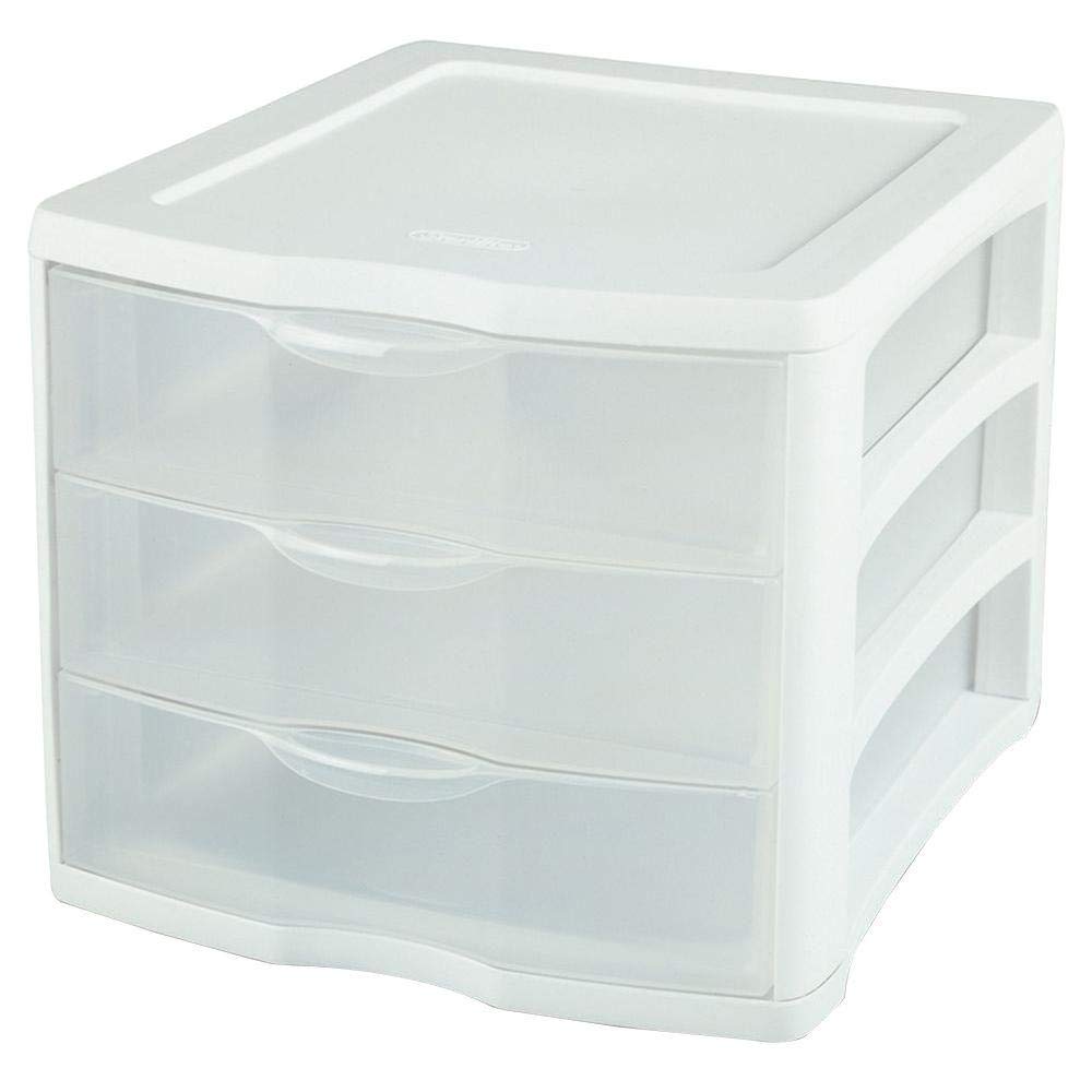 3 Drawer White Organizer N263