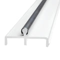 Vinyl Sliding Door Track with Stainless Steel Cover White 72 Inches R979587