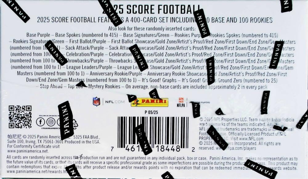 2025 Score NFL Football Retail Box 24 Packs A829