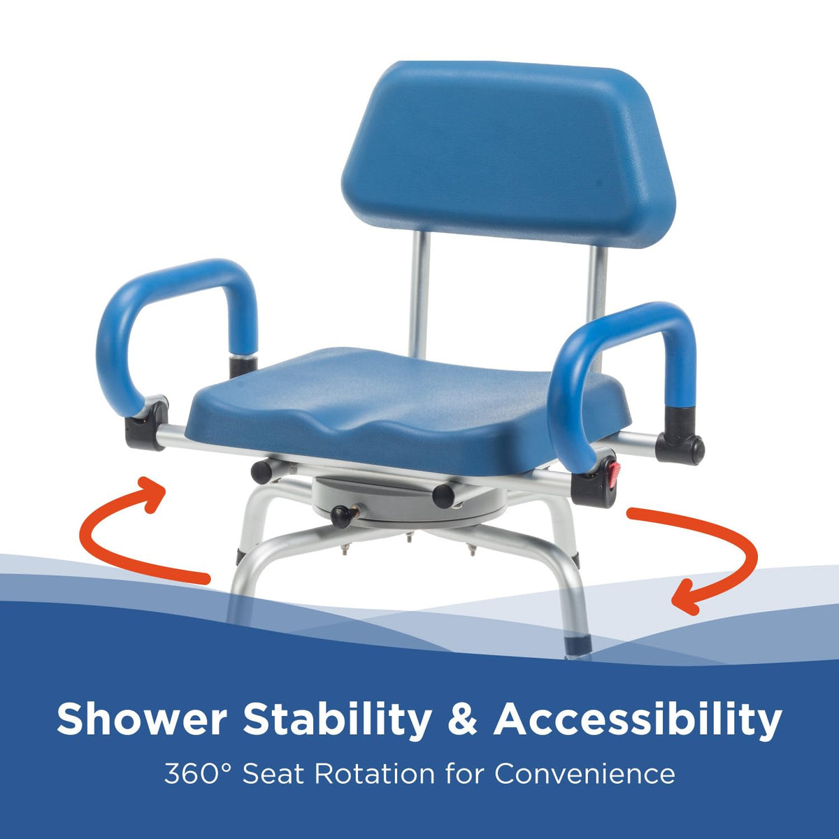 Rotating Shower Chair with Padded Swivel Seat S56359