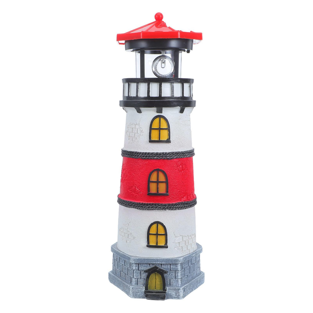 Solar Powered Waterproof LED Lighthouse Garden Statue A3181