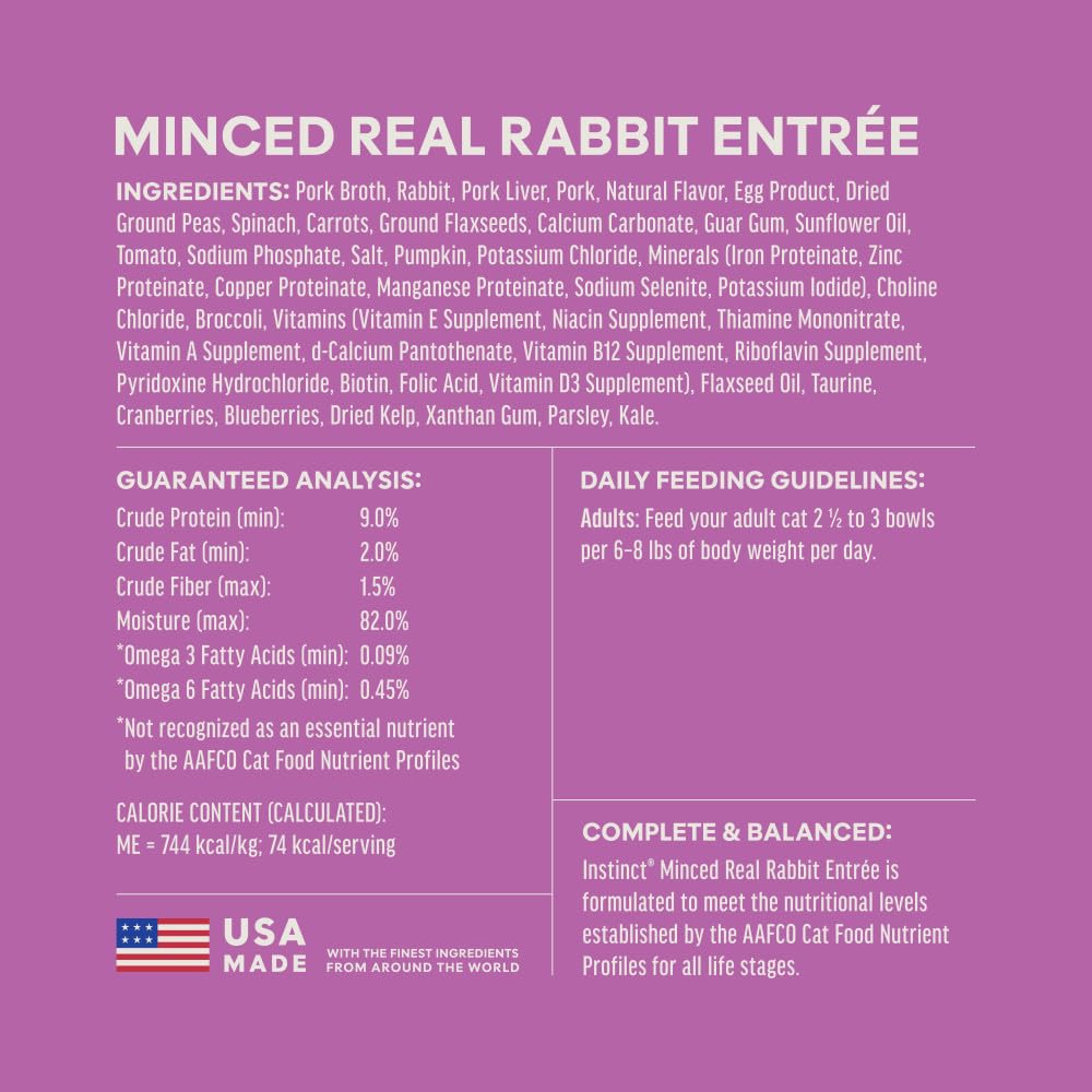 Wet Cat Food Rabbit 3.5 oz 12 Count B70233