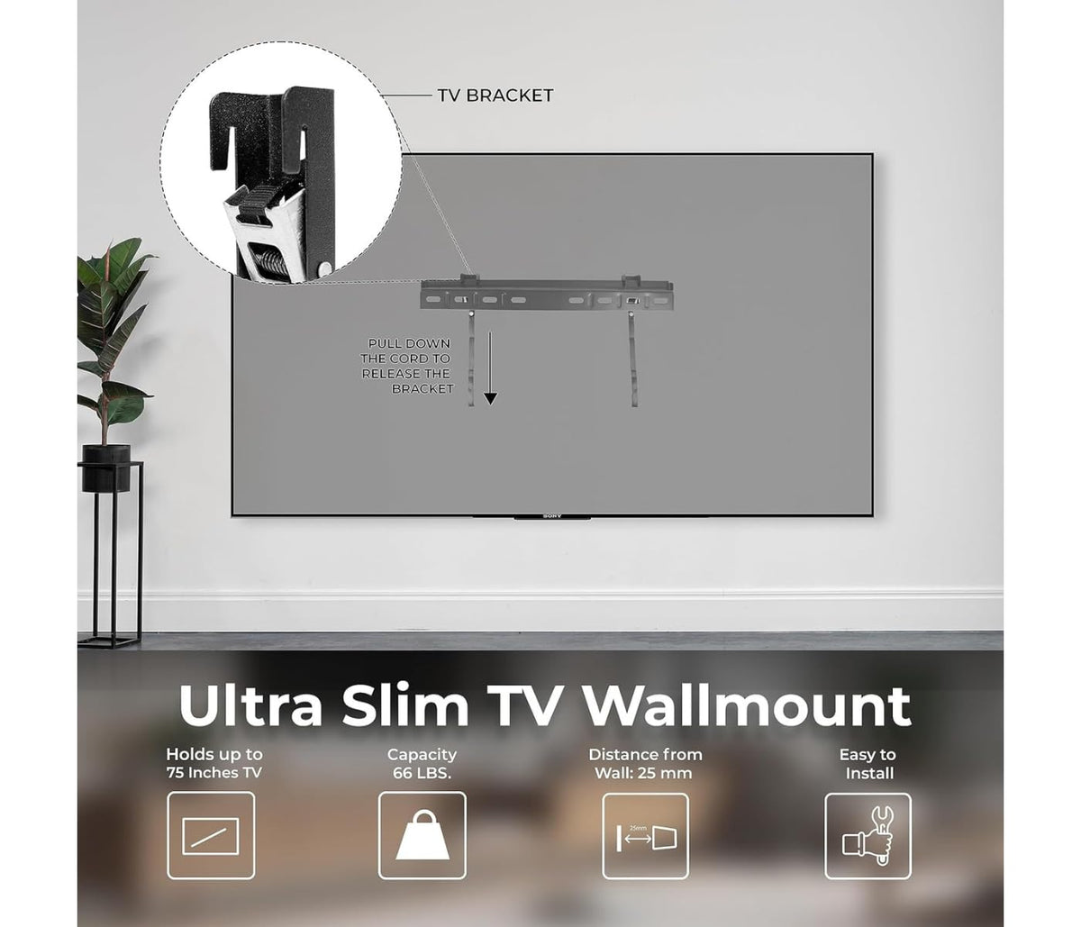 55" 4K LED Smart TV with Wall Mount V78800