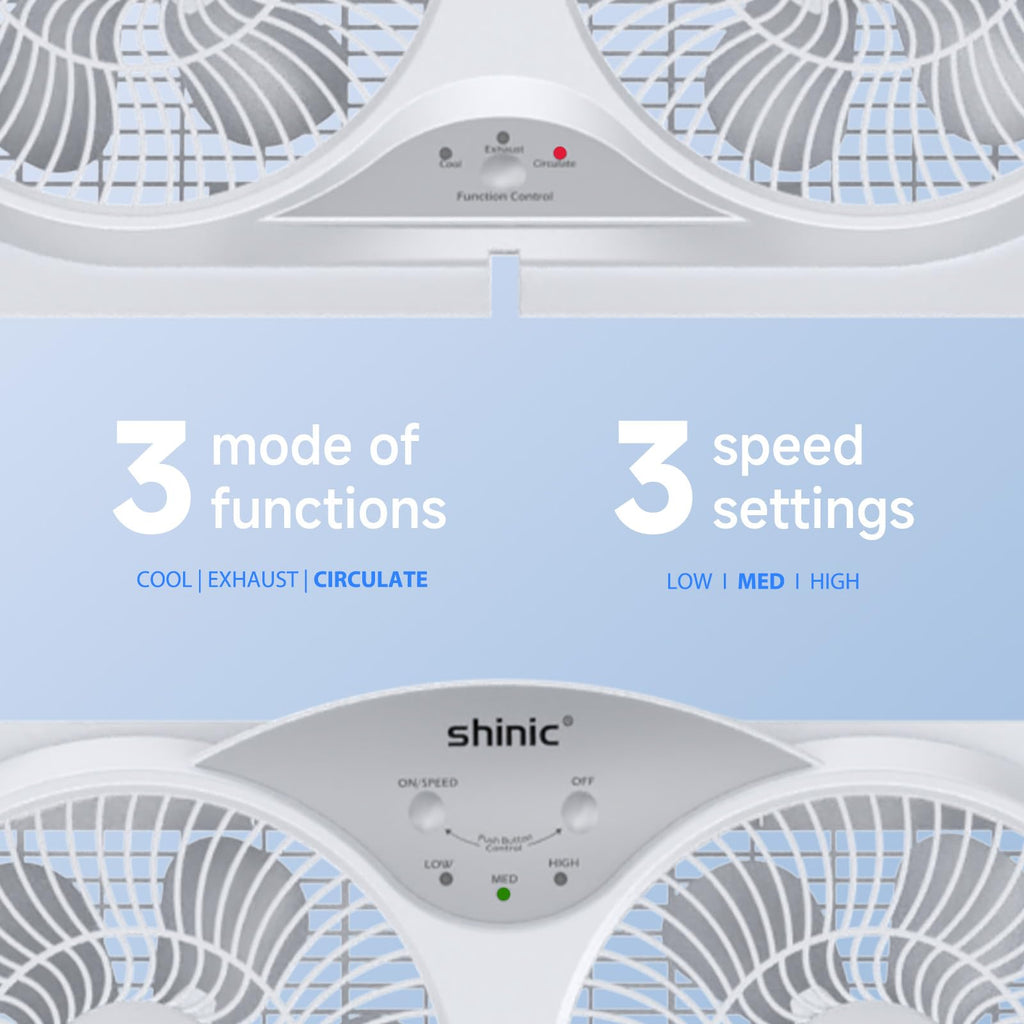 9" Twin Window Fan with Remote Q19740