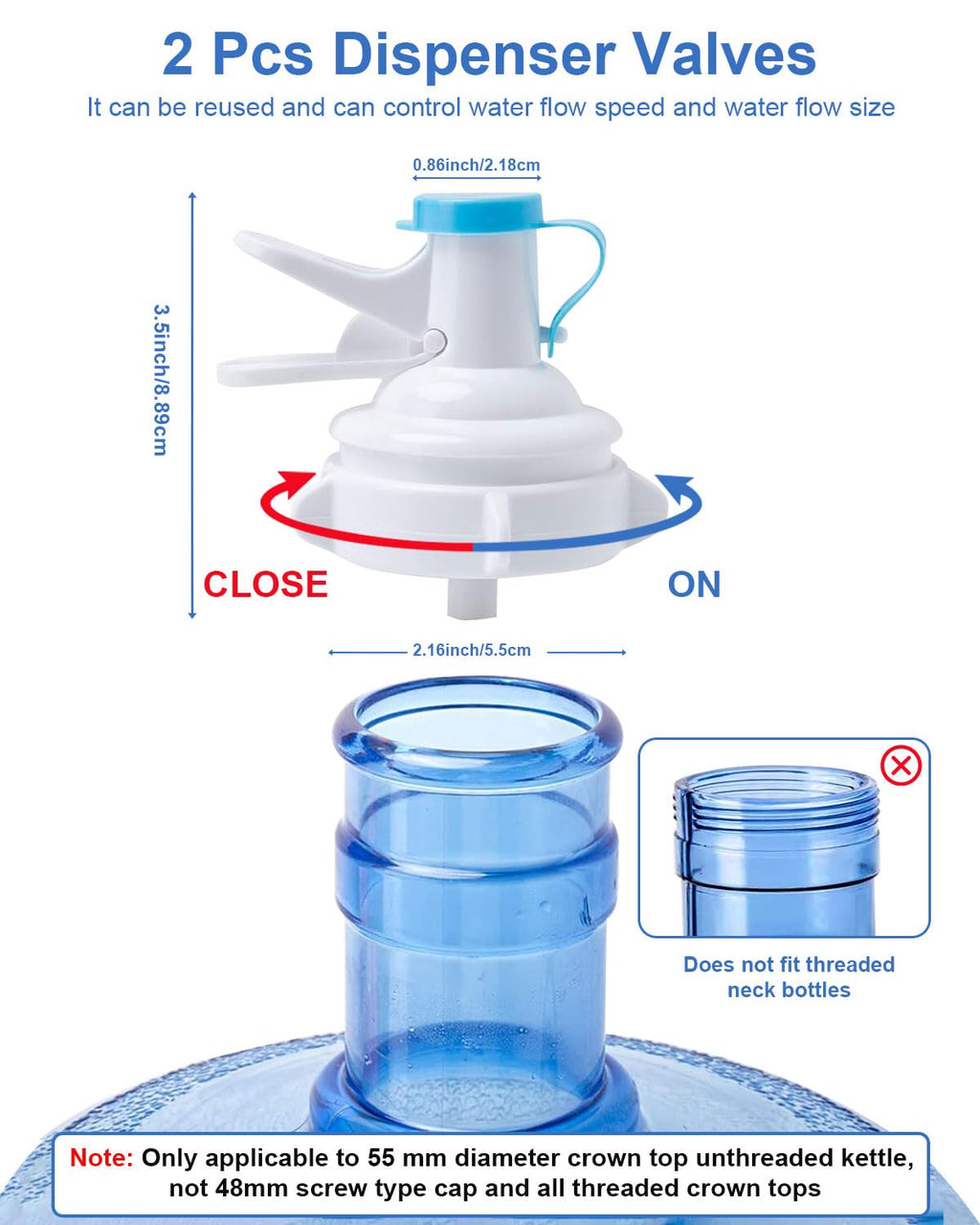 Folding Water Jug Holder with 2 Valves D479