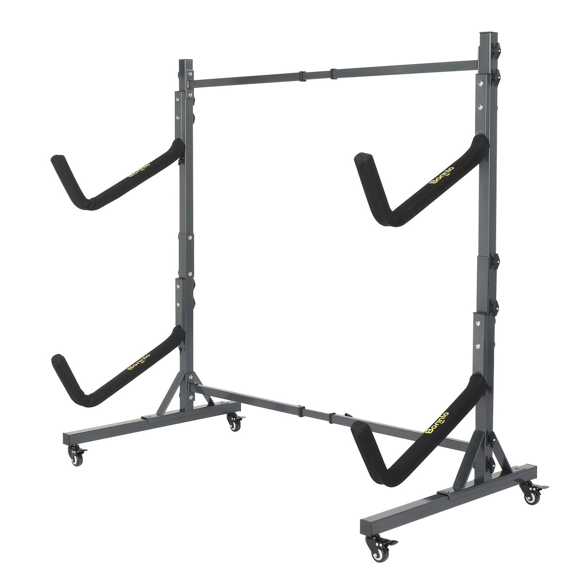 Freestanding Kayak Storage Rack with Lockable Wheels M287586