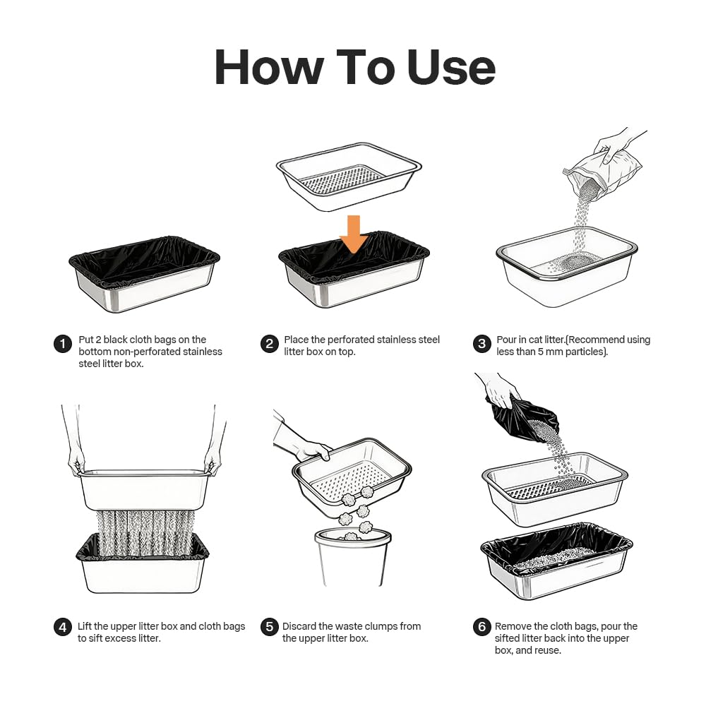 Stainless Steel Sifting Litter Box Z24754