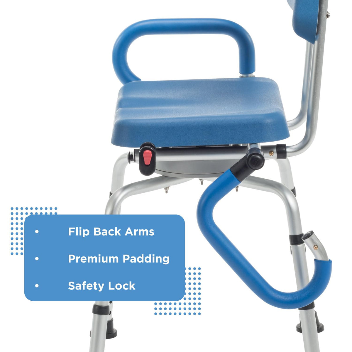 Rotating Shower Chair with Padded Swivel Seat S56359