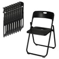 10 PCS Black Plastic Folding Chair J269321