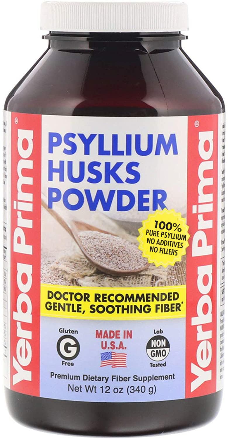 Psyllium Husks Fiber Powder, 12 Ounce Vegan Gluten Free H6038