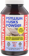 Psyllium Husks Fiber Powder, 12 Ounce Vegan Gluten Free H6038