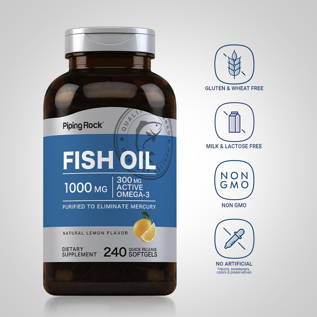 Fish Oil 1000mg 240 Softgels Omega-3 A45866