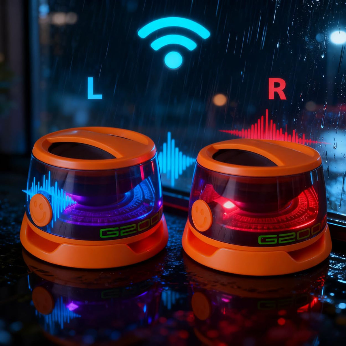 Magnetic Mini Bluetooth Speaker, Wireless Portable Speaker 2-Pack Black P72258