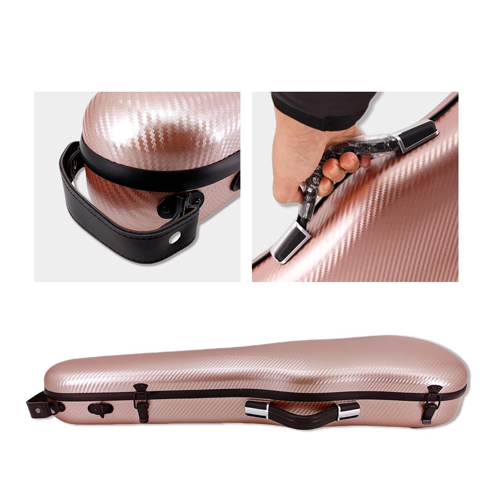 3/4 Full Size Hard Shell Carbon Fiber Violin Case S729