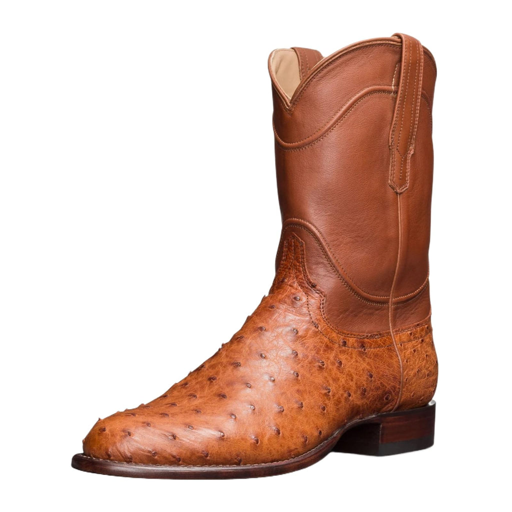 Men's Ostrich Pattern Leather Western Cowboy Boots I178420