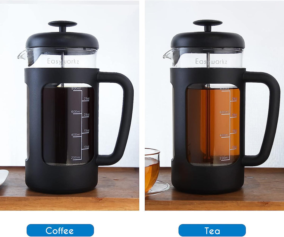 34 oz French Press and Manual Coffee Grinder with Canister U82471