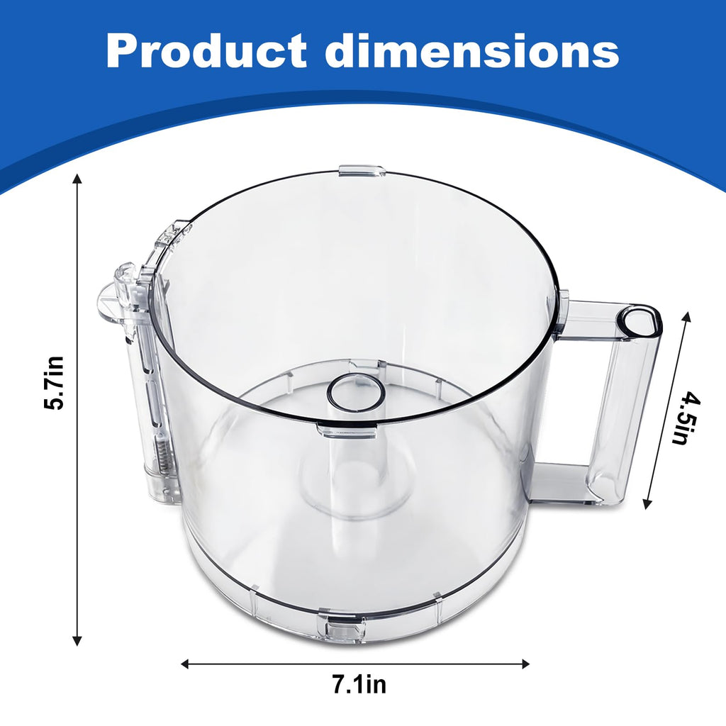 14-Cup Food Processor Working Bowl with 4 Locking Clips M1760