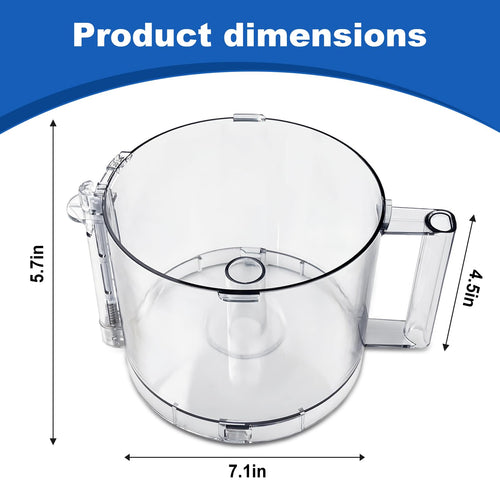 14-Cup Food Processor Working Bowl with 4 Locking Clips M1760