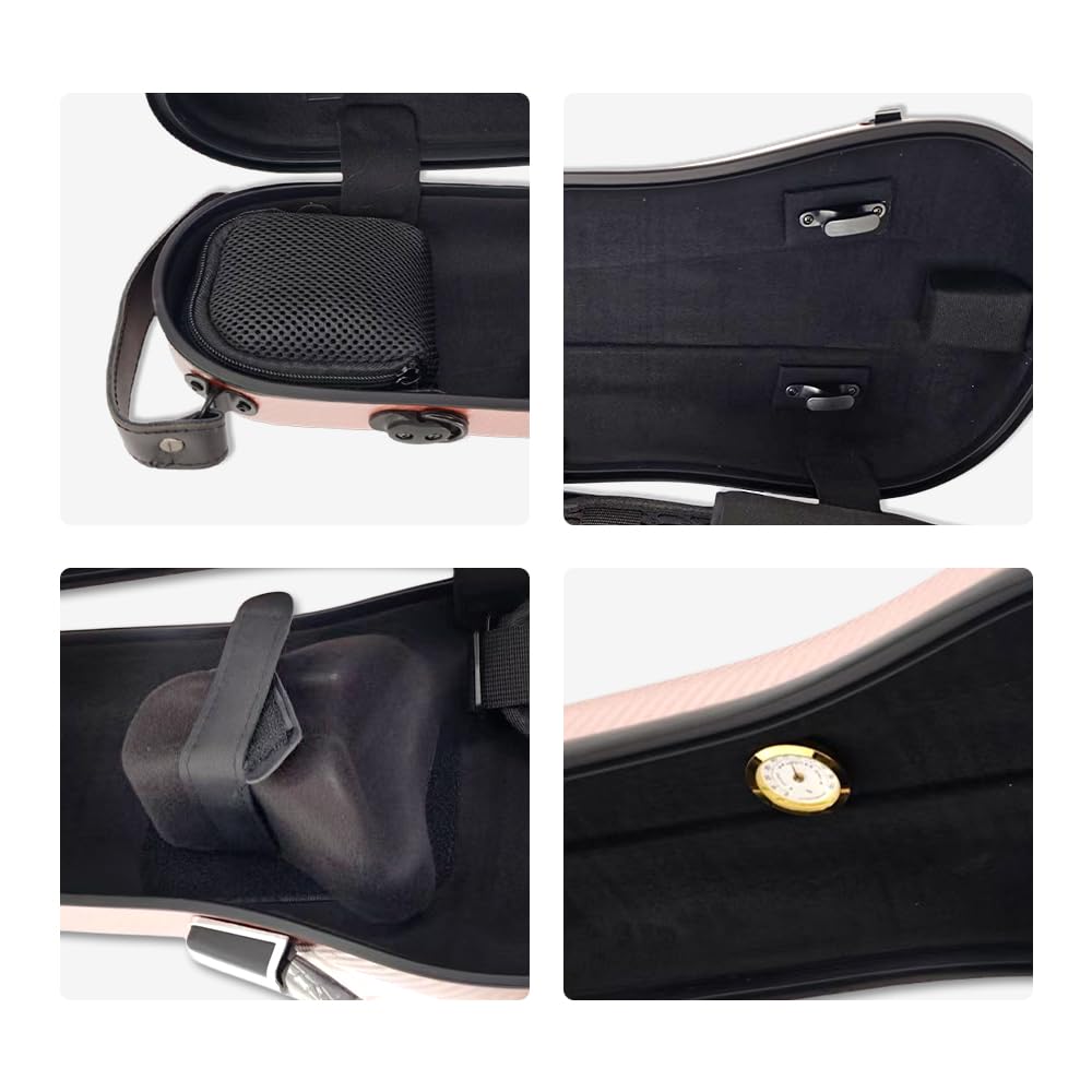 3/4 Full Size Hard Shell Carbon Fiber Violin Case S729