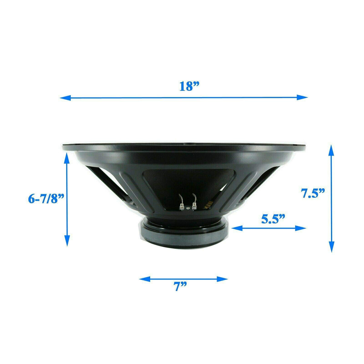 18-Inch Car Audio Subwoofer Speaker, 1800W Max Power, 8 Ohm R346