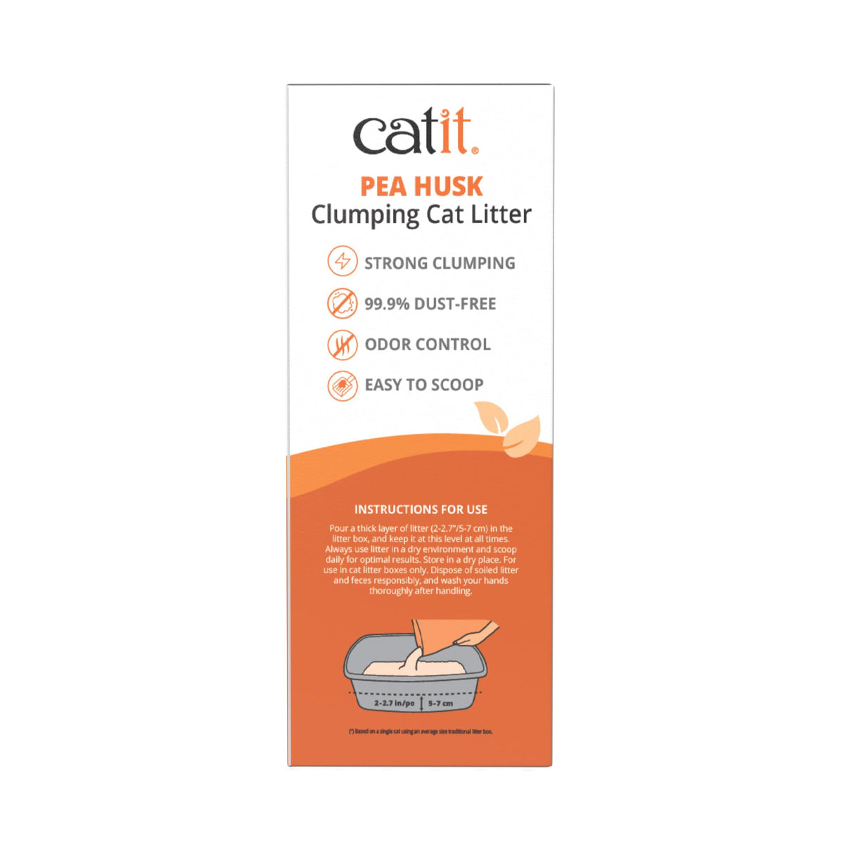 Pea Husk Clumping Cat Litter 12.3 lb Pack of 2 F875