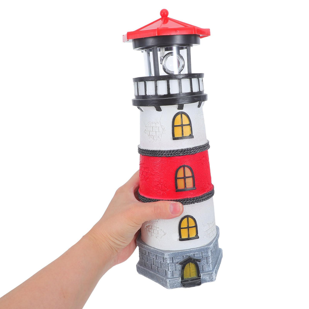 Solar Powered Waterproof LED Lighthouse Garden Statue A3181