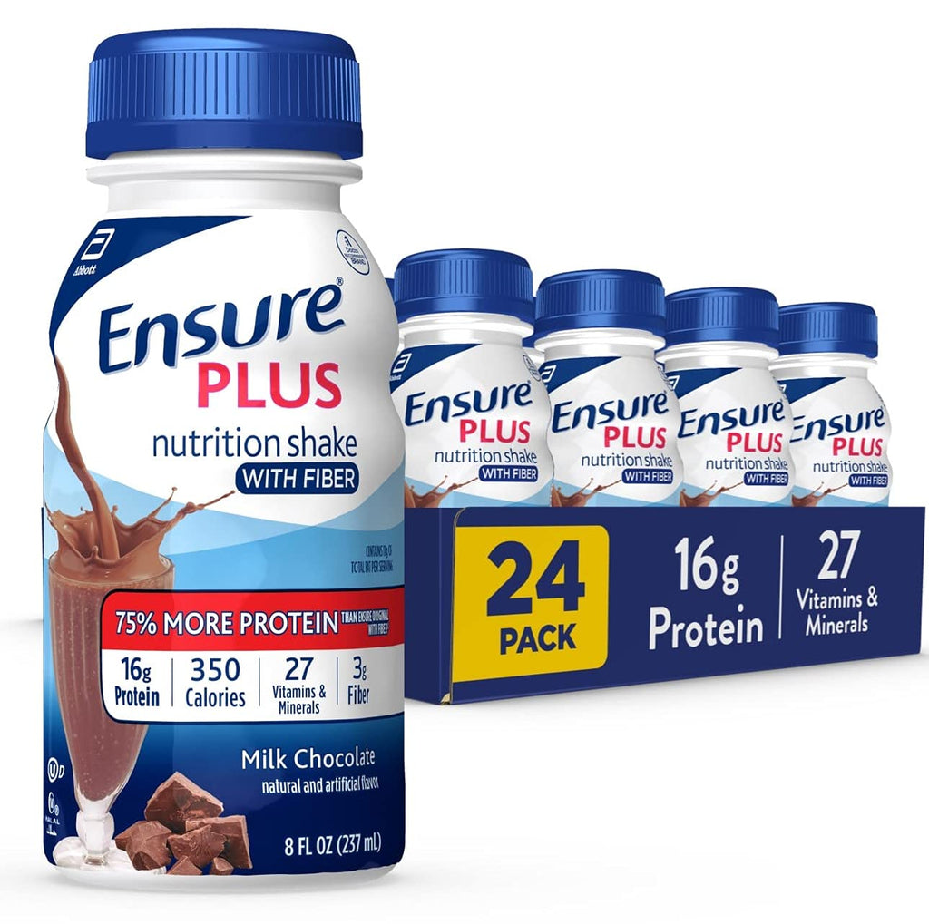 High Protein Nutritional Shake With Fiber, Meal Replacement, Milk Chocolate, 8 Fl Oz (Pack of 24) H169