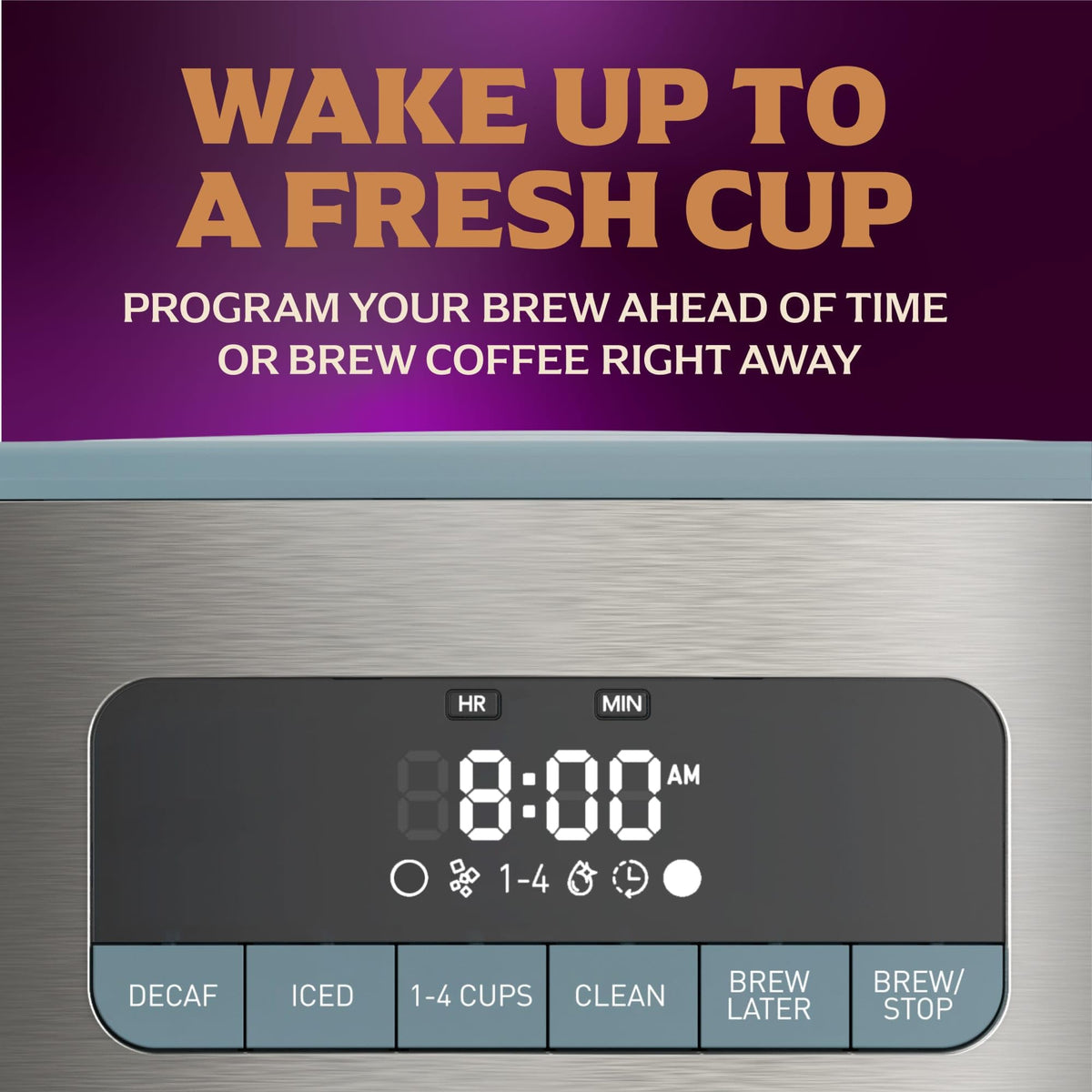 12 Cup Coffee Maker with Decaf and Iced Coffee Settings L778