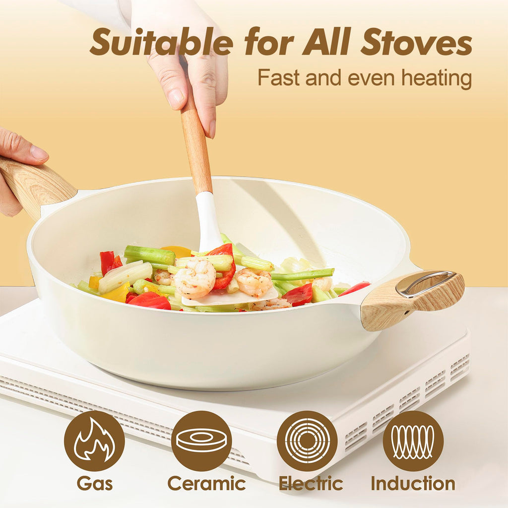 14 Piece Non Stick Ceramic Cookware Set U42105