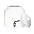 Porcelain Ceramic Crock Water Dispenser with Stainless Steel Faucet and Lid H3072