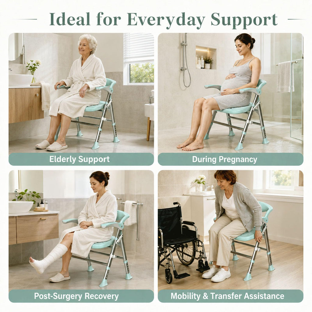 Heavy Duty Shower Chair with Arms and Back F7957