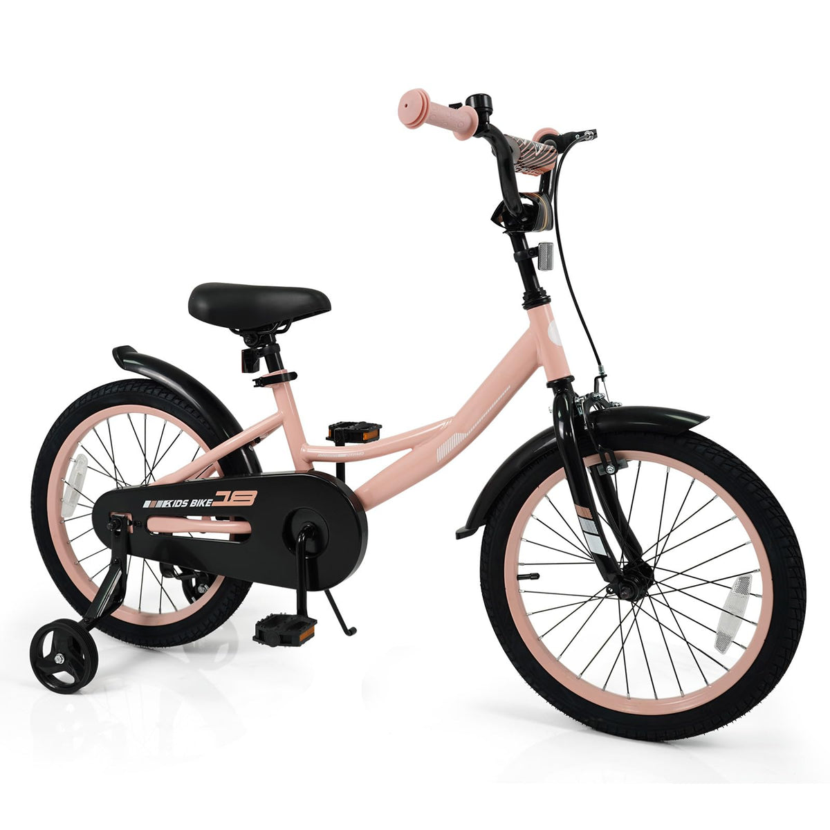 Kids Bike with Removable Training Wheels, Dual Brakes, Adjustable Seat & Handlebar F12499