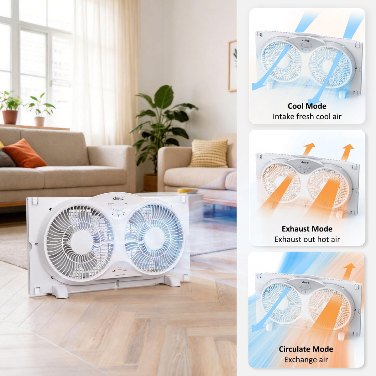 9" Twin Window Fan with Remote Q19740