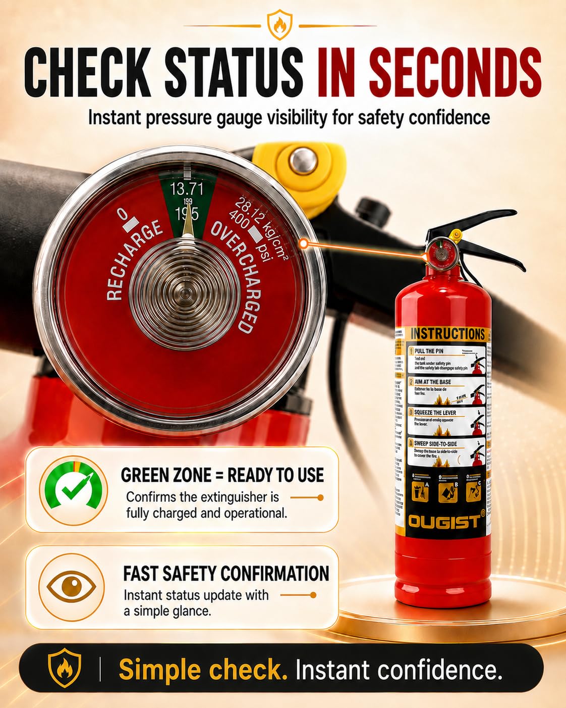 2.5 lb ABC Dry Chemical Fire Extinguisher 2 Pack B765