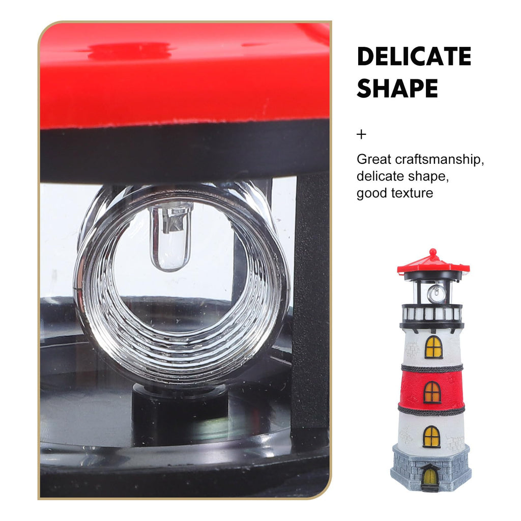 Solar Powered Waterproof LED Lighthouse Garden Statue A3181