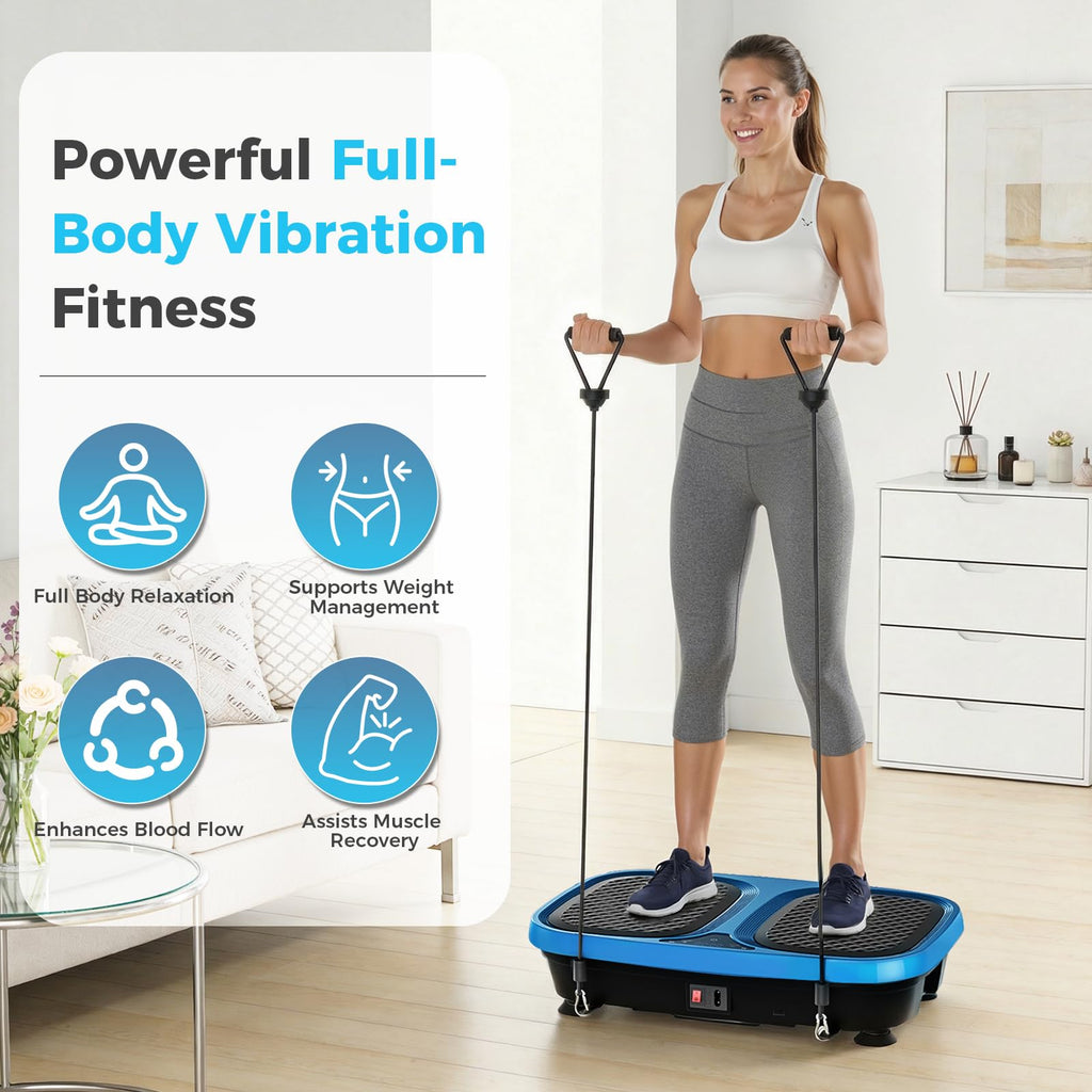 Vibration Plate Exercise Machine with Pull Ropes D7001