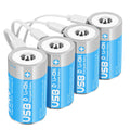 4 Pack 1.5V Rechargeable Lithium D Cell Batteries with USB-C Charge Cable Y106638