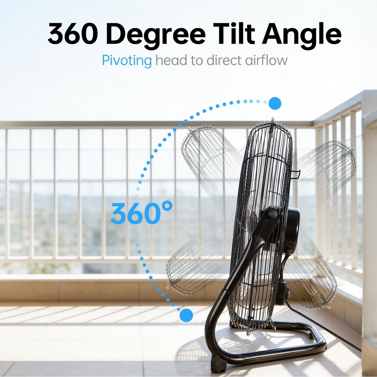 20 Inch Heavy Duty High Velocity Metal Floor Fan F932