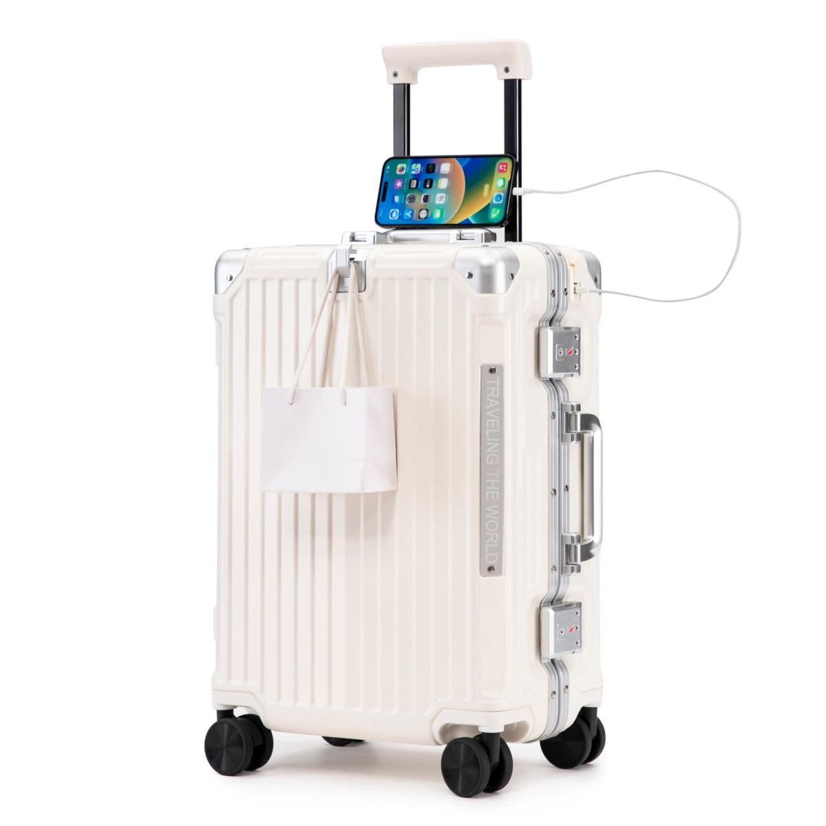 20 In Aluminum Frame ABS Hard Shell Carry On Luggage S48989